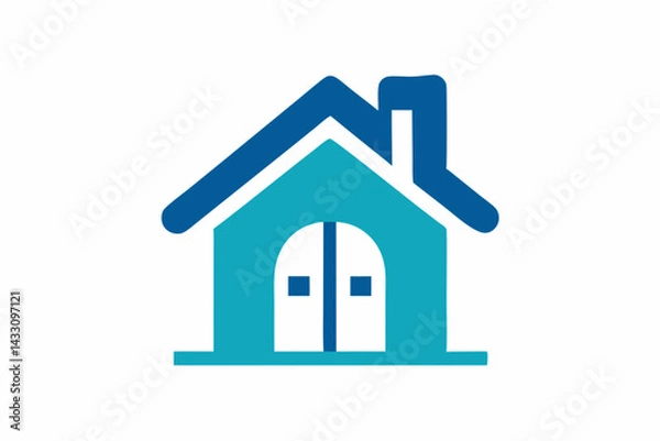 Fototapeta house icon on a white background