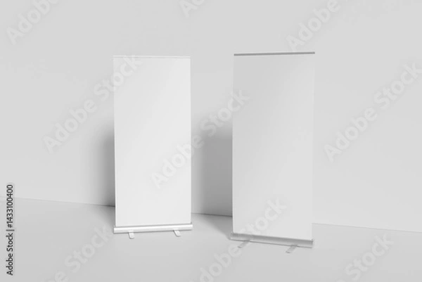 Fototapeta roll banner standing mockup