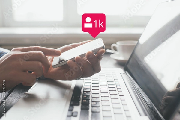 Obraz 1000 folowers in the social network