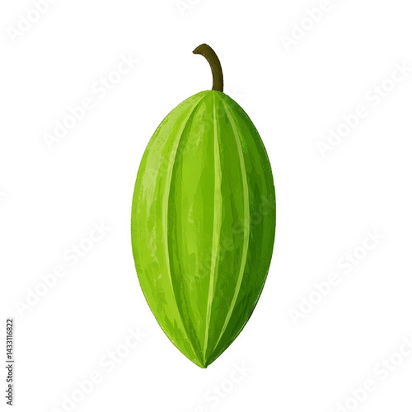 Obraz green leaf isolated on white