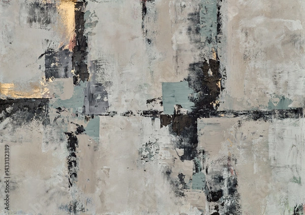 Obraz A modern abstract piece with soft gradients and flowing lines, bringing a serene and elegant atmosphere to any contemporary space