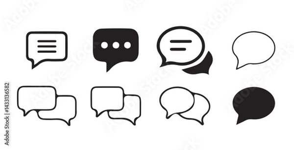 Fototapeta message icon or logo isolated sign symbol. Comment icon speech bubble symbol. vector illustration eps 10