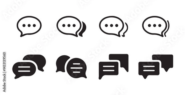 Fototapeta message icon or logo isolated sign symbol. Comment icon speech bubble symbol. vector illustration eps 10