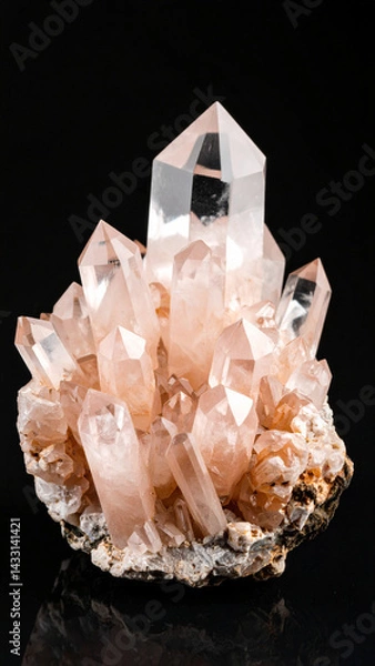 Obraz pink clear crystal collection isolated close-up 