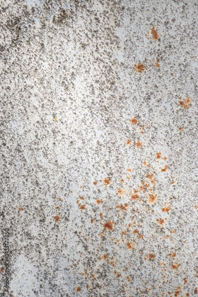 Fototapeta Painted old metal surface with rust appearing. The texture of painted metal.