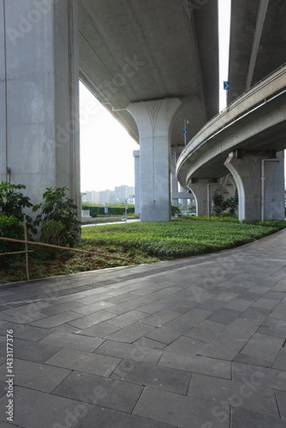 Obraz Under overpass in modern city
