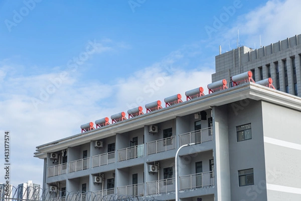 Obraz Solar Energy Equipment on the building