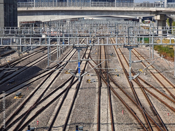 Obraz Railway tracks in Guangzhou China