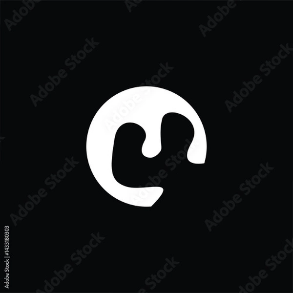 Fototapeta Elegant monogram logo combining the letters M and O, ideal for branding, fashion, luxury products, and corporate identity with a modern minimalist touch.