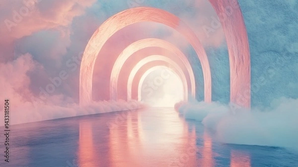 Obraz aligning visual loop animating over a soft blur background
