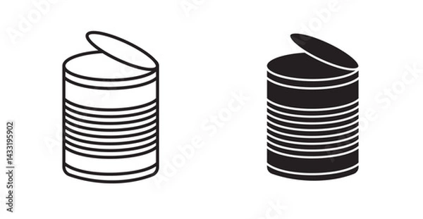 Obraz Open tin can icon