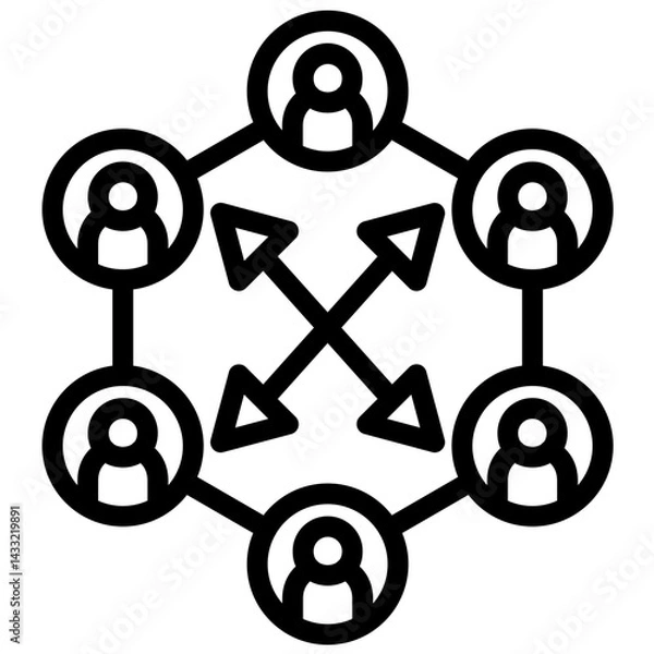 Obraz Cross-functional Team Icon