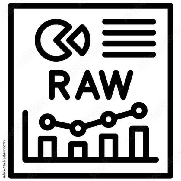 Obraz Raw Data Icon