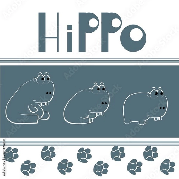 Fototapeta happy hippo