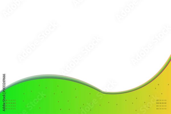Fototapeta Abstract green curve waves background isolated on white and is the edge of the picture, Panoramic banner background with copy space
Modern abstract green wave background. Fit for presentation 