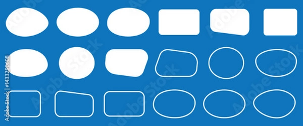 Obraz Speech Bubble set. Talk bubble. Speech bubble comic buttons for web design. Speech bubble collection. Chat vector icon. Talk bubble speech icon. Empty bubbles vector design element. Speech bubble set 