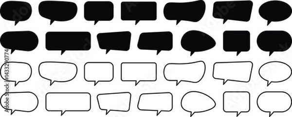 Obraz Speech Bubble set. Talk bubble. Speech bubble comic buttons for web design. Speech bubble collection. Chat vector icon. Talk bubble speech icon. Empty bubbles vector design element. Speech bubble set 