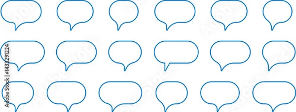 Fototapeta Speech Bubble set. Talk bubble. Speech bubble comic buttons for web design. Speech bubble collection. Chat vector icon. Talk bubble speech icon. Empty bubbles vector design element. Speech bubble set 