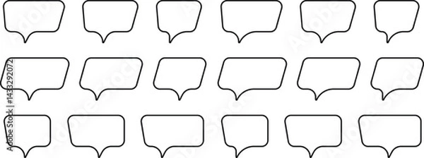 Fototapeta Speech Bubble set. Talk bubble. Speech bubble comic buttons for web design. Speech bubble collection. Chat vector icon. Talk bubble speech icon. Empty bubbles vector design element. Speech bubble set 