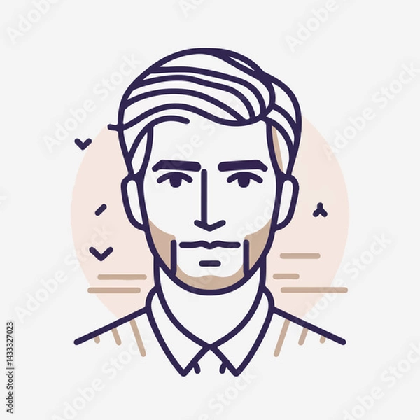 Obraz adult male line art vector