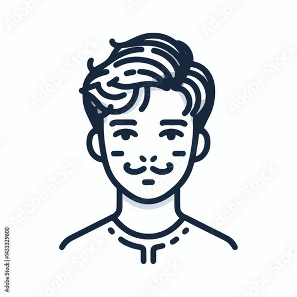 Obraz adult male line art vector