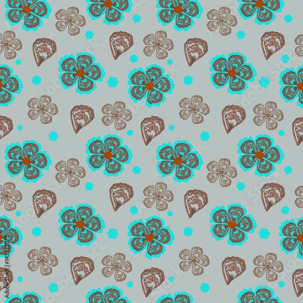 Obraz Seamless floral pattern.