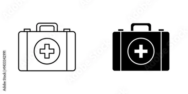 Fototapeta First aid box icon vector illustration for web, ui designs