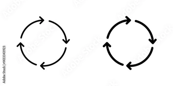 Fototapeta Life cycle icon vector illustration for web, ui designs