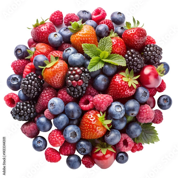 Fototapeta Mixed Berries Collection Design