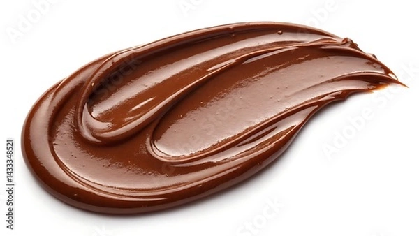 Fototapeta Luscious chocolate spread swirled to perfection, showcasing its rich texture and irresistible appeal