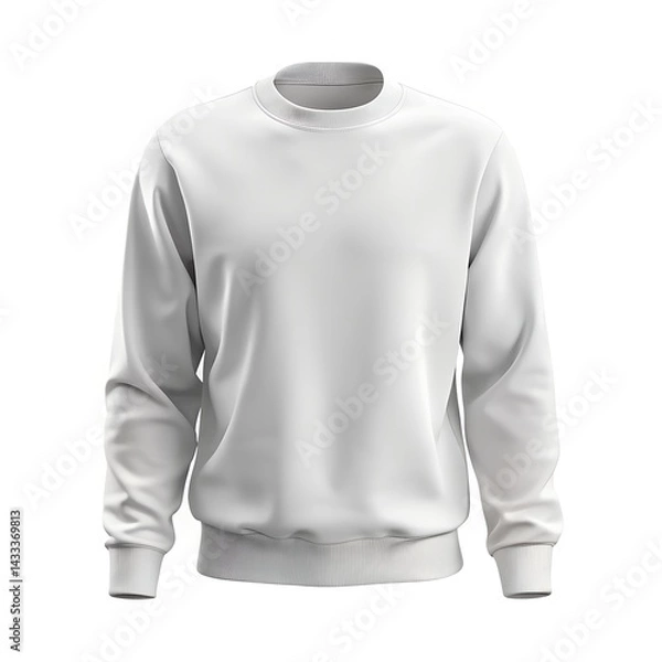 Fototapeta white sweatshirt front view mockup isolated on white background