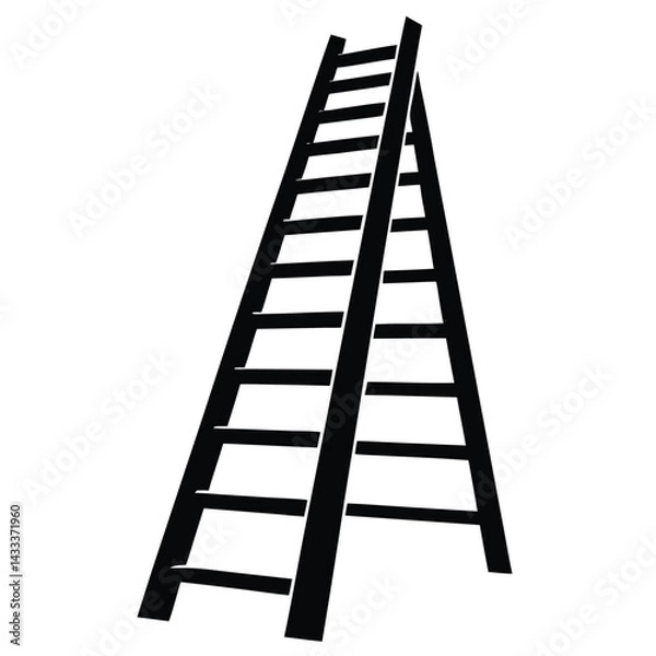 Fototapeta ladder isolated on white background