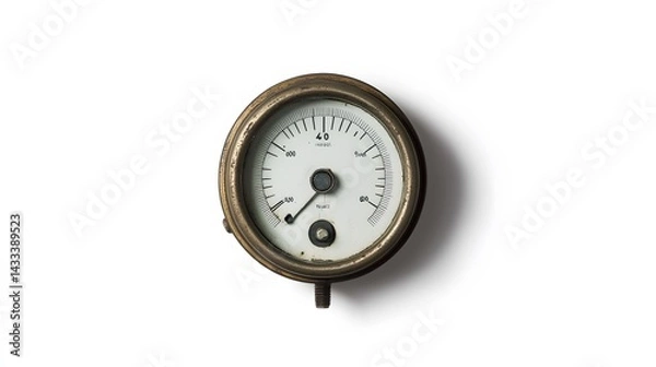 Fototapeta Vintage Brass Pressure Gauge. (2)