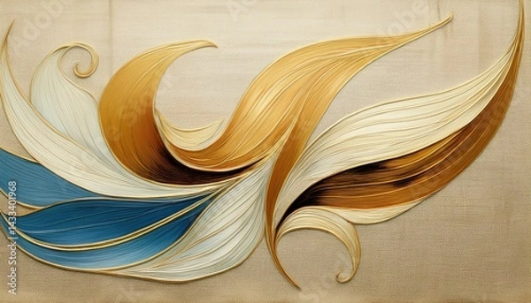 Obraz Dynamic abstract art exhibition art gallery wall decor indoor close-up creative expression