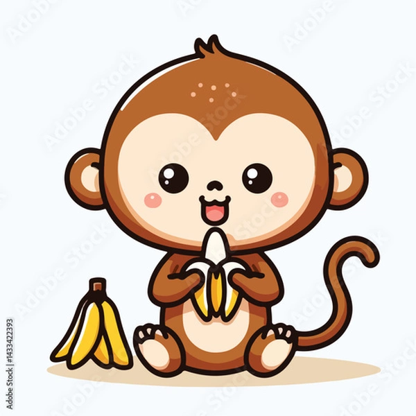 Fototapeta vector image of a cute monkey