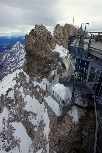 Fototapeta Zugspitze the highest peak of the Wetterstein Mountains and the highest mountain in Germany.