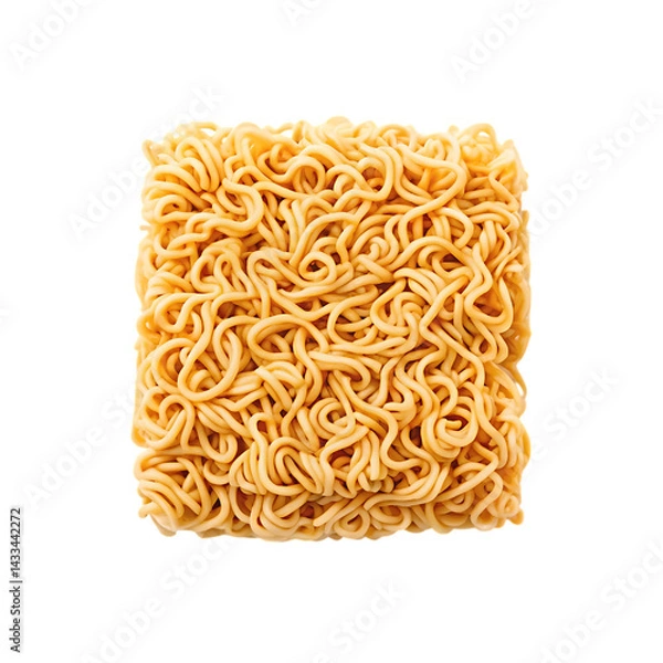 Fototapeta Dried instant noodles, top view