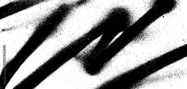 Fototapeta Graffiti spray texture with grunge overlay featuring bold black lines and unique patterns