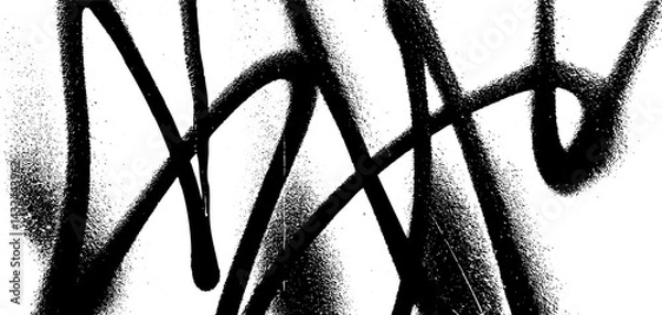 Fototapeta Graffiti spray overlay texture showcasing intricate grunge patterns with expressive lines and forms
