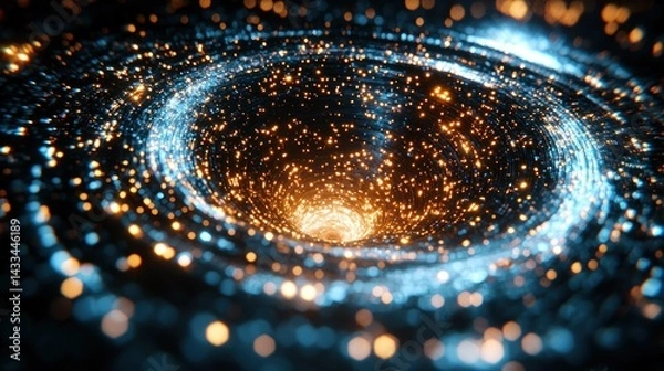 Fototapeta Abstract Vortex of Light and Energy: A Digital Art Piece