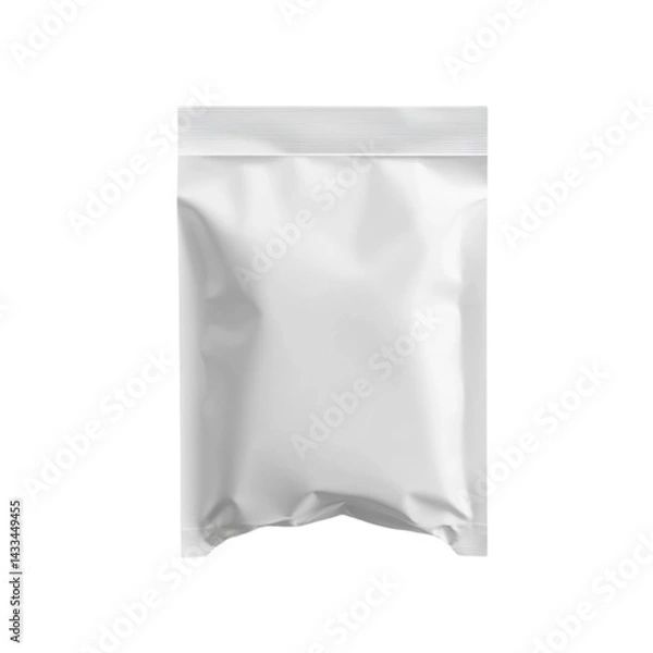 Fototapeta white package bag isolated on transparent background