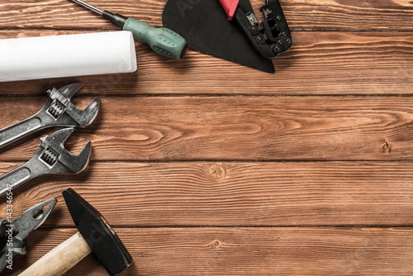 Obraz Instruments on wooden table