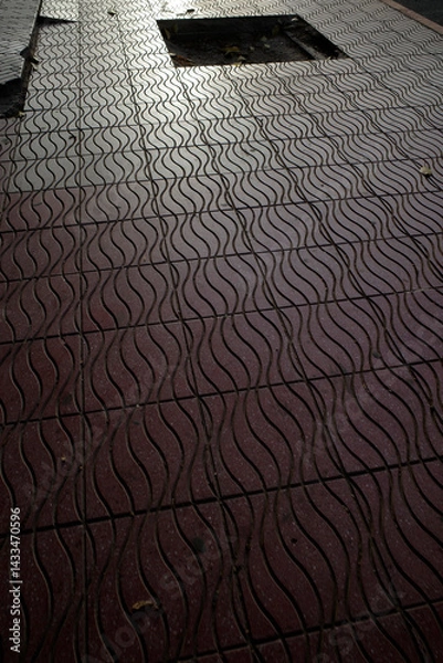 Fototapeta Pattern in a sidewalk