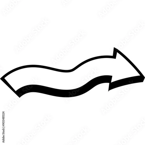Fototapeta Comic Arrow Shape Minimalist