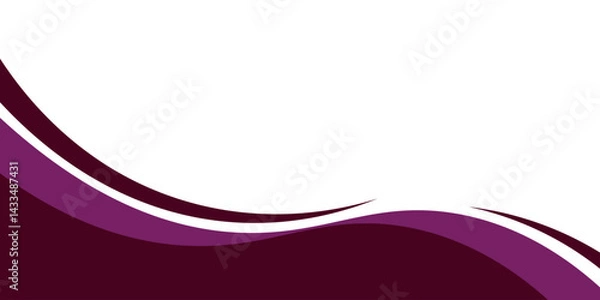 Fototapeta purple wave background. Curved Header and Footer Element