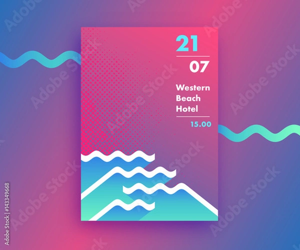 Obraz Geometrical abstract poster design