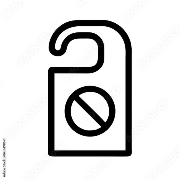 Fototapeta Hanging Do Not Disturb Icon Design