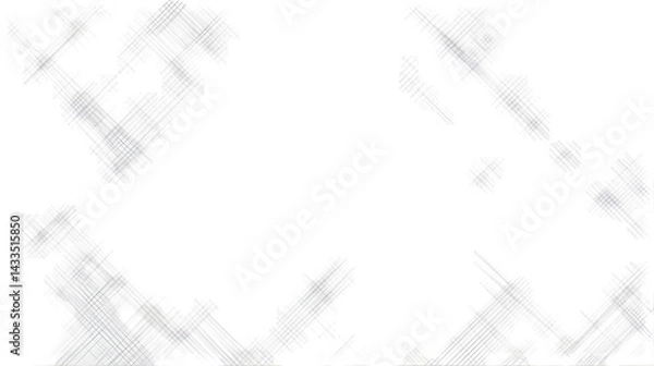 Fototapeta Abstract White Fragmented Shapes Illustration on Transparent Background
