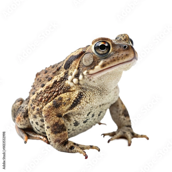 Fototapeta Single Western Toad Isolated on a Transparent Background