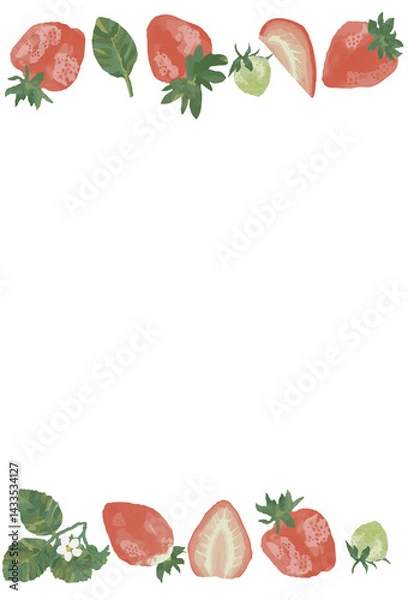 Obraz イチゴのフレーム２(ラインアップ)